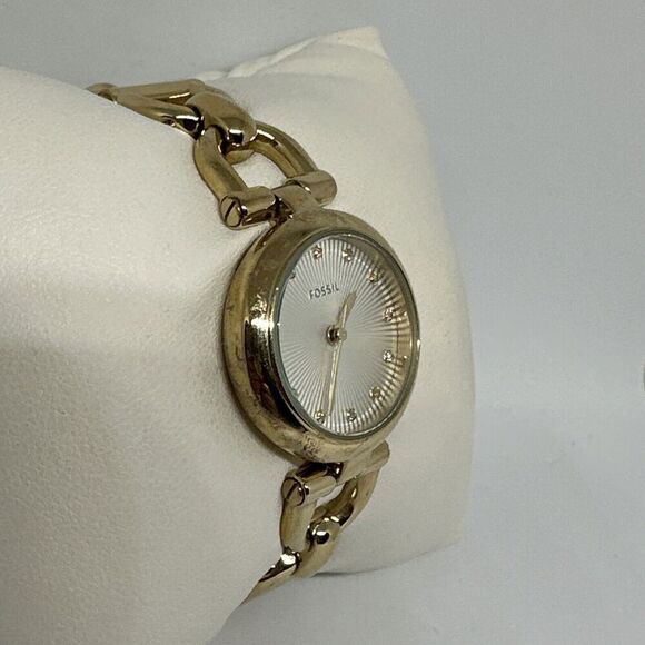 Fossil Olive ES3349 Women's Gold Stainless Steel Analog Dial Quartz Watch HME100 - Picture 4 of 11